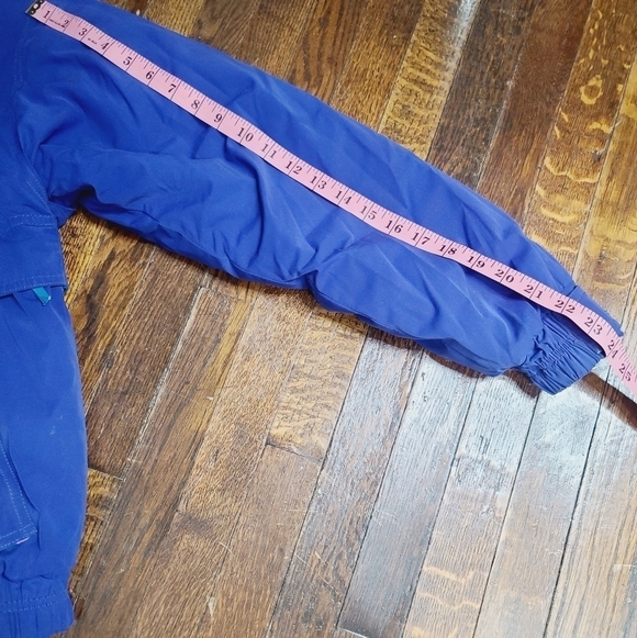 Vintage 80s Purple Blue Contrast Winter Ski Coat Medium - Picture 7 of 16